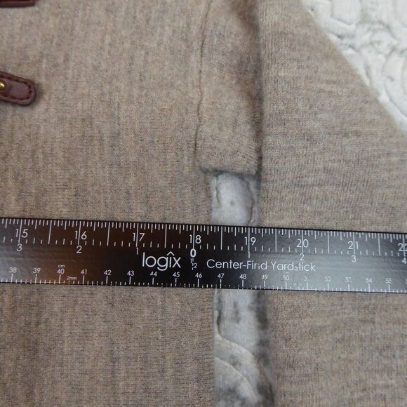 Ellen Tracy Sweater Womens Large Brown 100% Merino Wool Cowl Neck Strap Wrap - Picture 6 of 10